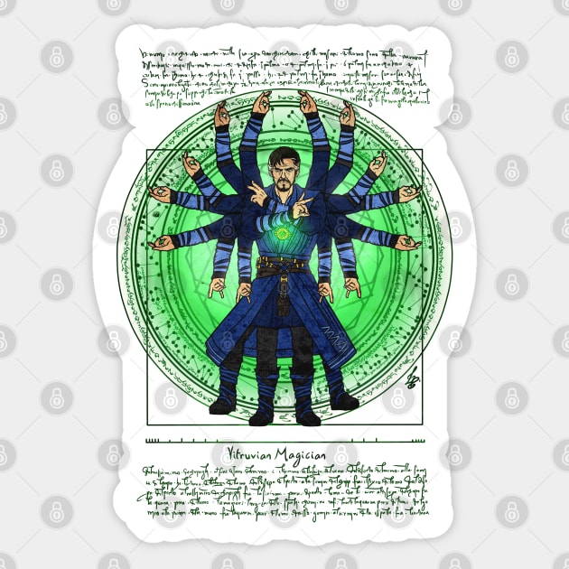 Vitruvian Magician Sticker by LucasBrenner